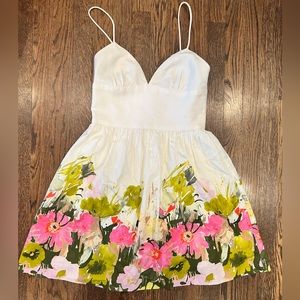 Trina Turk poplin floral tank dress Size 4
